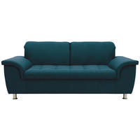 Zweisitzer-Sofa mit Funktion Webstoff Dunkelblau  - Chromfarben/Dunkelblau, KONVENTIONELL, Textil/Metall (190/81/105cm) - MID.YOU