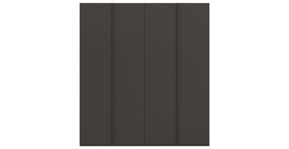 DREHTÜRENSCHRANK 201/223/61 cm,  in Graphitfarben, 4-türig  - Graphitfarben, Basics, Holzwerkstoff/Metall (201/223/61cm) - Novel