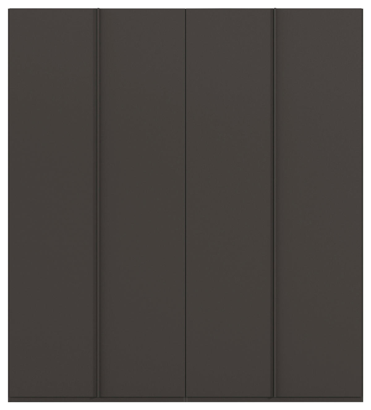 DREHTÜRENSCHRANK 201/223/61 cm,  in Graphitfarben, 4-türig  - Graphitfarben, Basics, Holzwerkstoff/Metall (201/223/61cm) - Novel