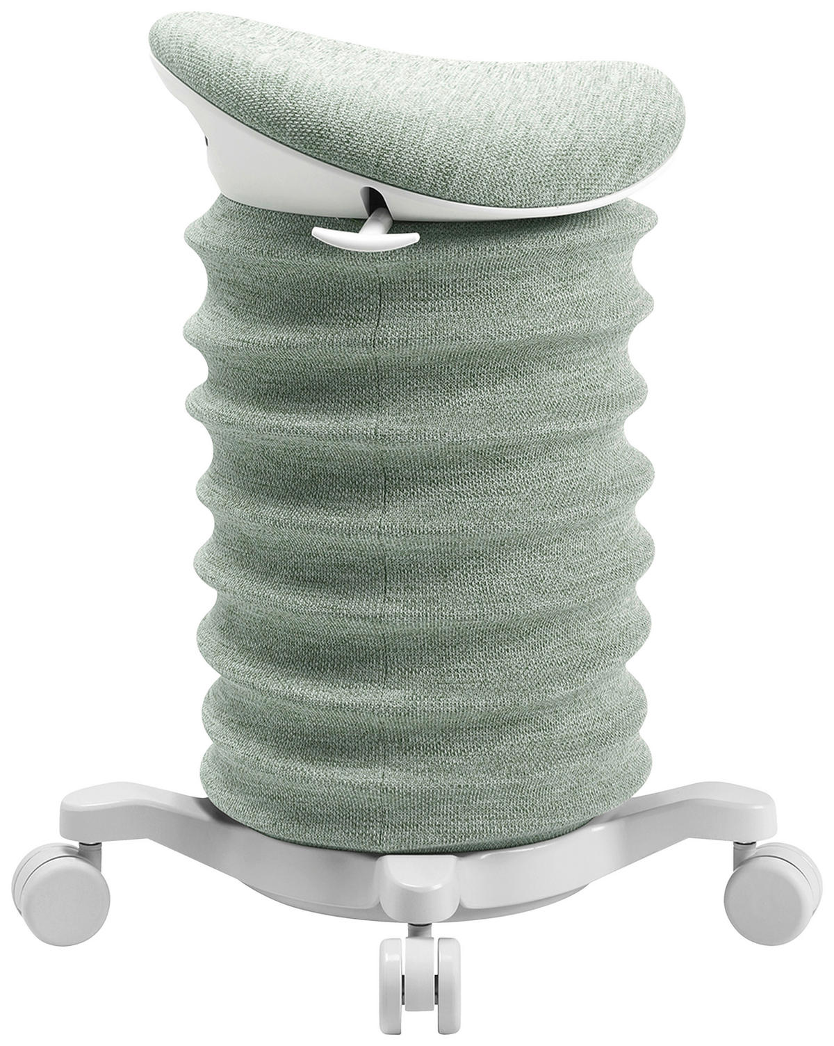 BÜROHOCKER Weiß, Hellgrün  - Weiß/Hellgrün, Design, Kunststoff/Textil (37,5/58-70/36cm) - Topstar