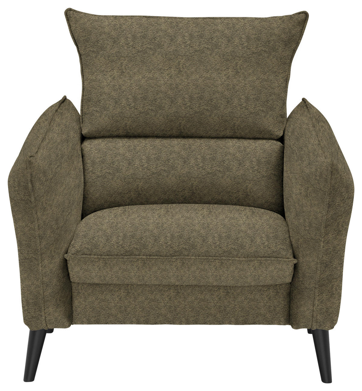 SESSEL Velours Olivgrün    - Schwarz/Olivgrün, Design, Holz/Textil (96/98/100cm) - Carryhome