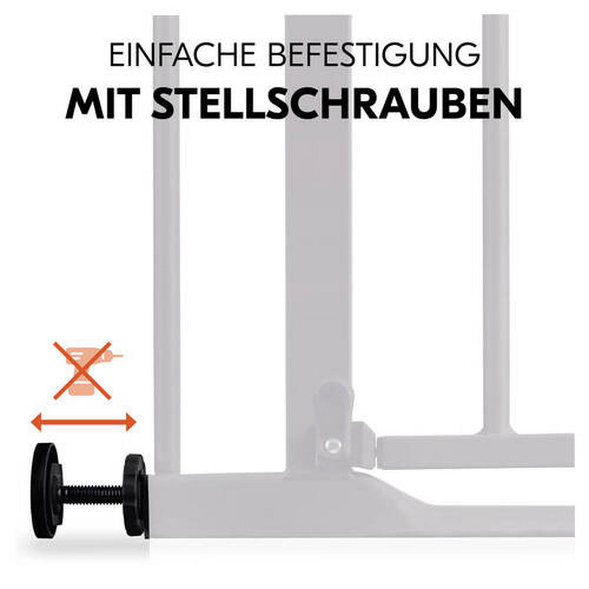 TÜRSCHUTZGITTER 75 - 80 cm/77 cm  - Schwarz, Basics, Kunststoff/Metall (75 - 80 cm/77cm) - Hauck