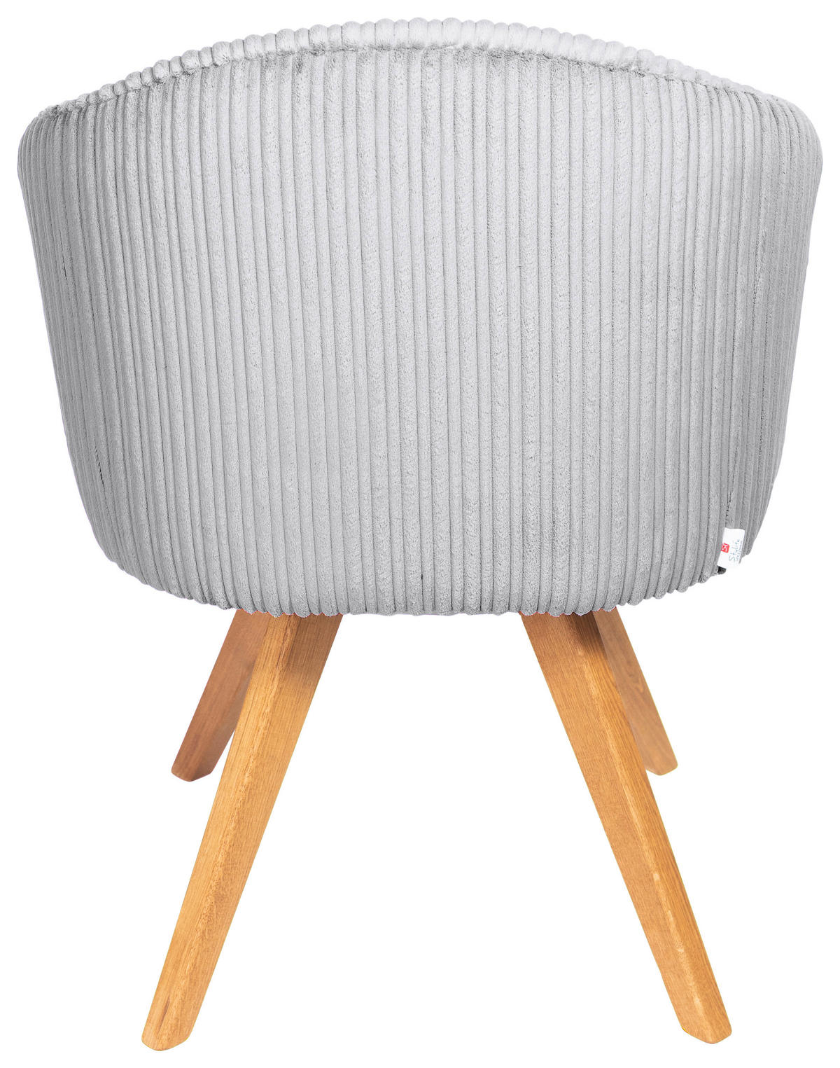 ARMLEHNSTUHL  in Feincord  - Eichefarben/Hellgrau, KONVENTIONELL, Holz/Textil (61/82/59cm) - Stylife