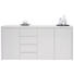 SIDEBOARD Hochglanz, lackiert Weiß - Weiß, Design, Holzwerkstoff (192,2/92,2/45cm) - Voleo