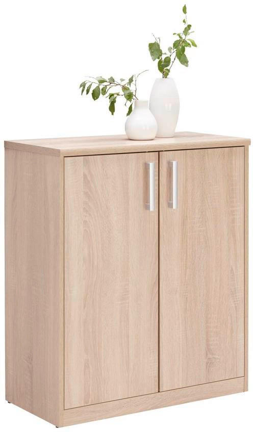 KOMÓD 72/84/36 cm  - ezüst/fekete, Konventionell, faalapú anyag/fém (72/84/36cm) - Xora