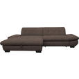 ECKSOFA in Mikrofaser Hellbraun  198/290 cm  - Hellbraun/Schwarz, Design, Textil/Metall (198/290cm) - Xora
