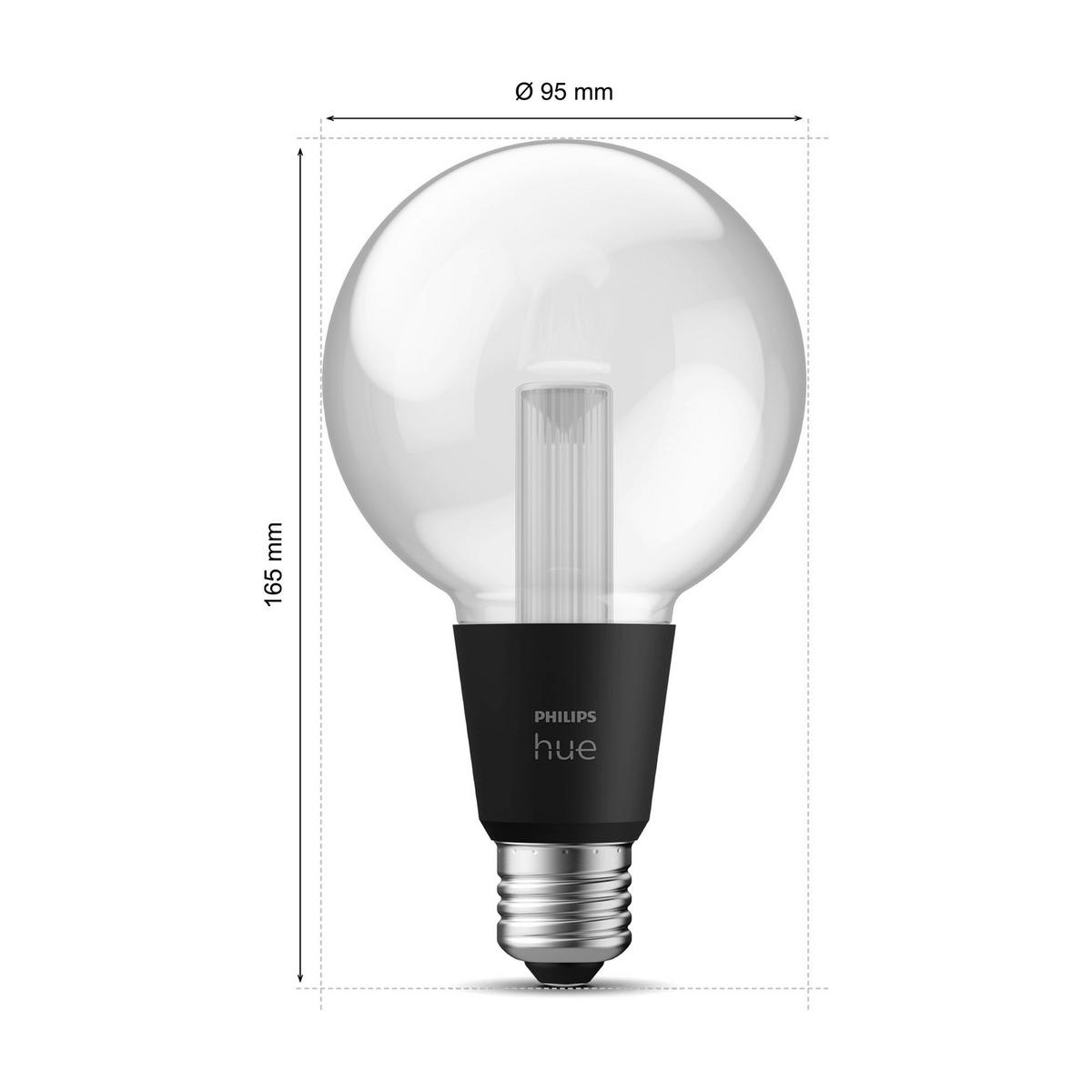 LED-LEUCHTMITTEL   E27 6,8 W  - Schwarz, Basics, Glas (9,5/16,5/14,6cm) - Philips HUE