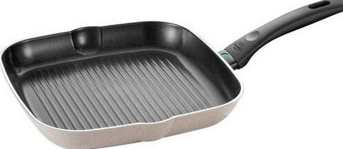 GRILLPFANNE LEDRO Keramikbeschichtung 28 cm  - Beige/Schwarz, Basics, Metall (28cm) - Ballarini
