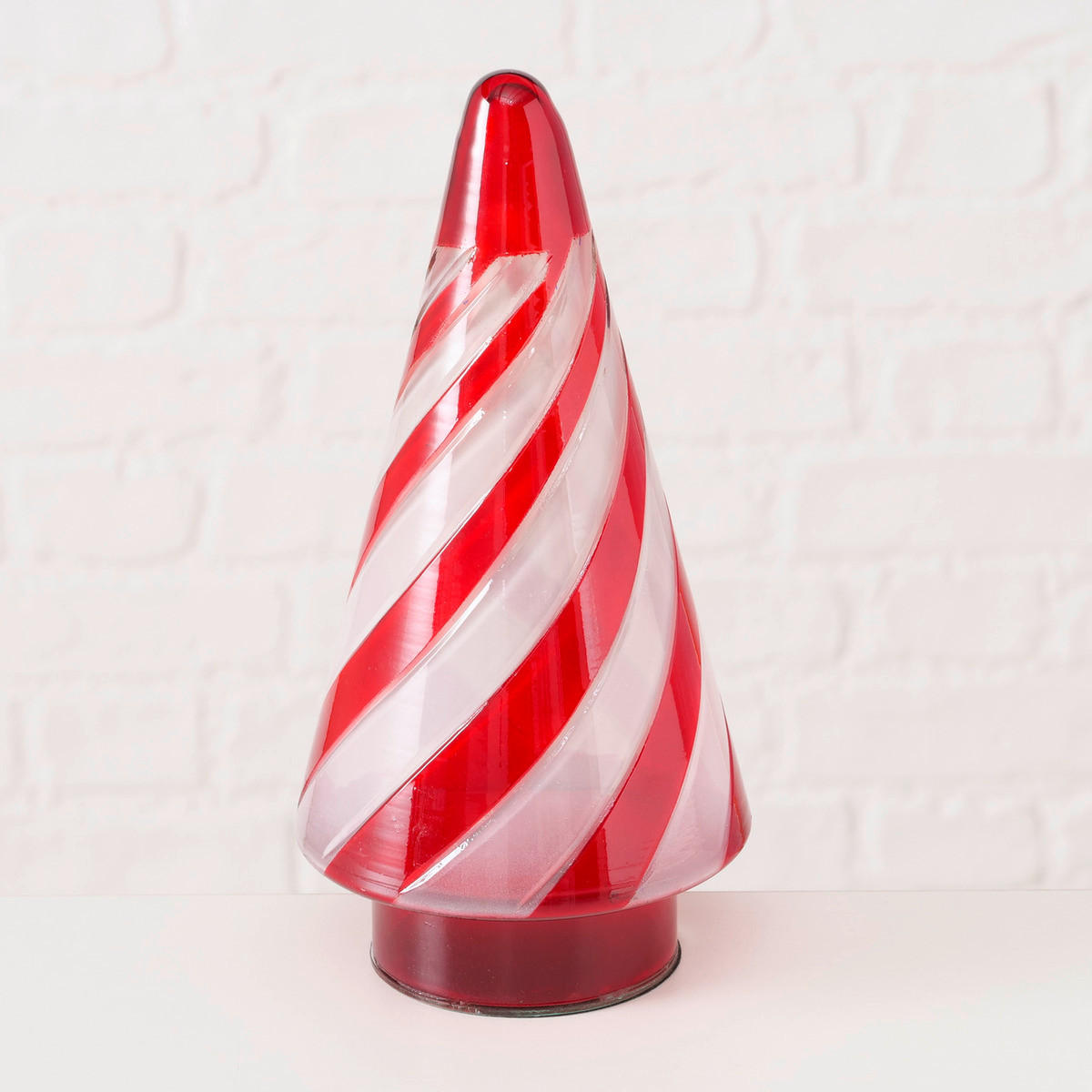 WEIHNACHTSFIGUR - Transparent/Rot, Design, Glas (11,5/23,5cm)