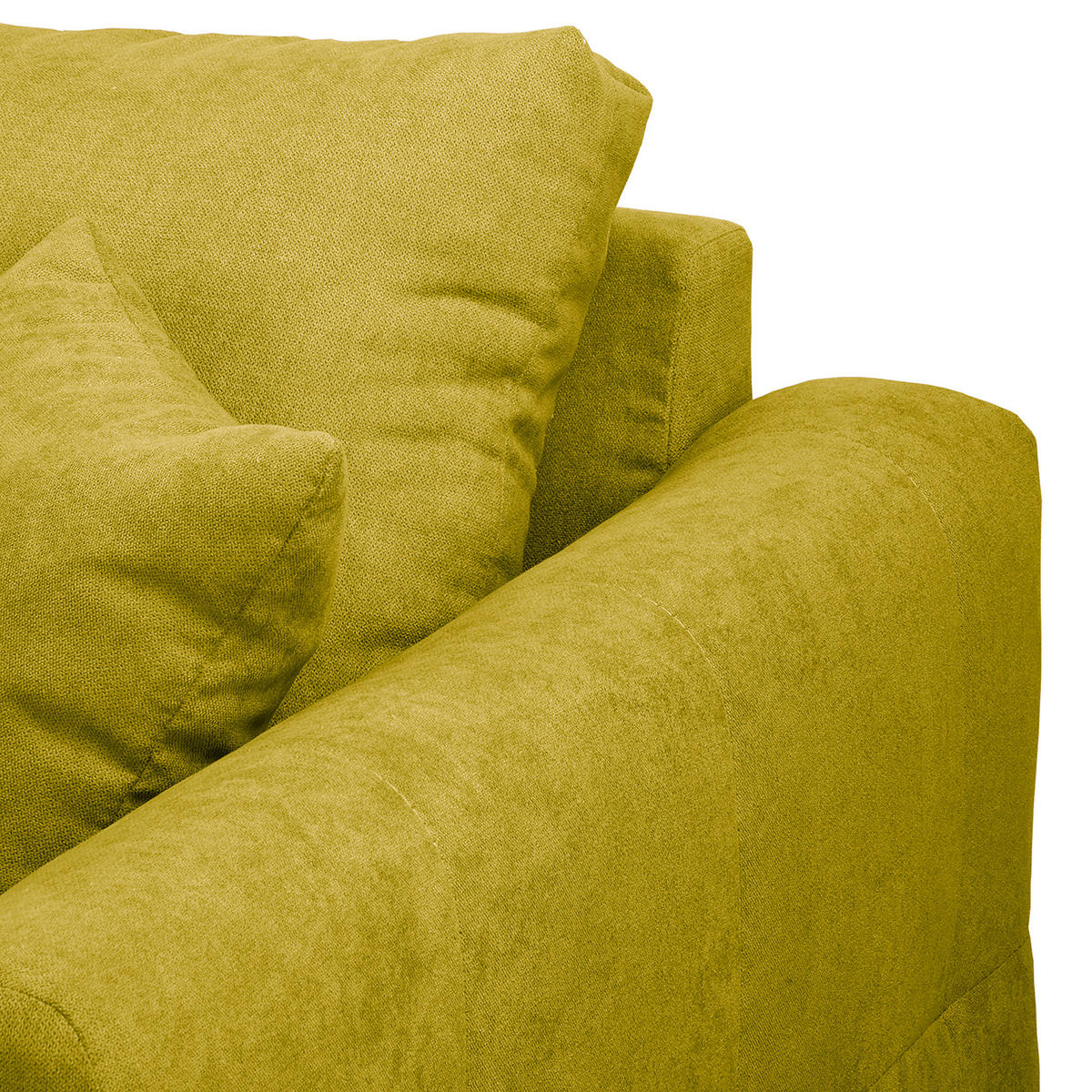 ECKSOFA Ariella Hellgrün Mikrofaser  - Naturfarben/Hellgrün, Design, Holz/Textil (161/231cm) - Livetastic