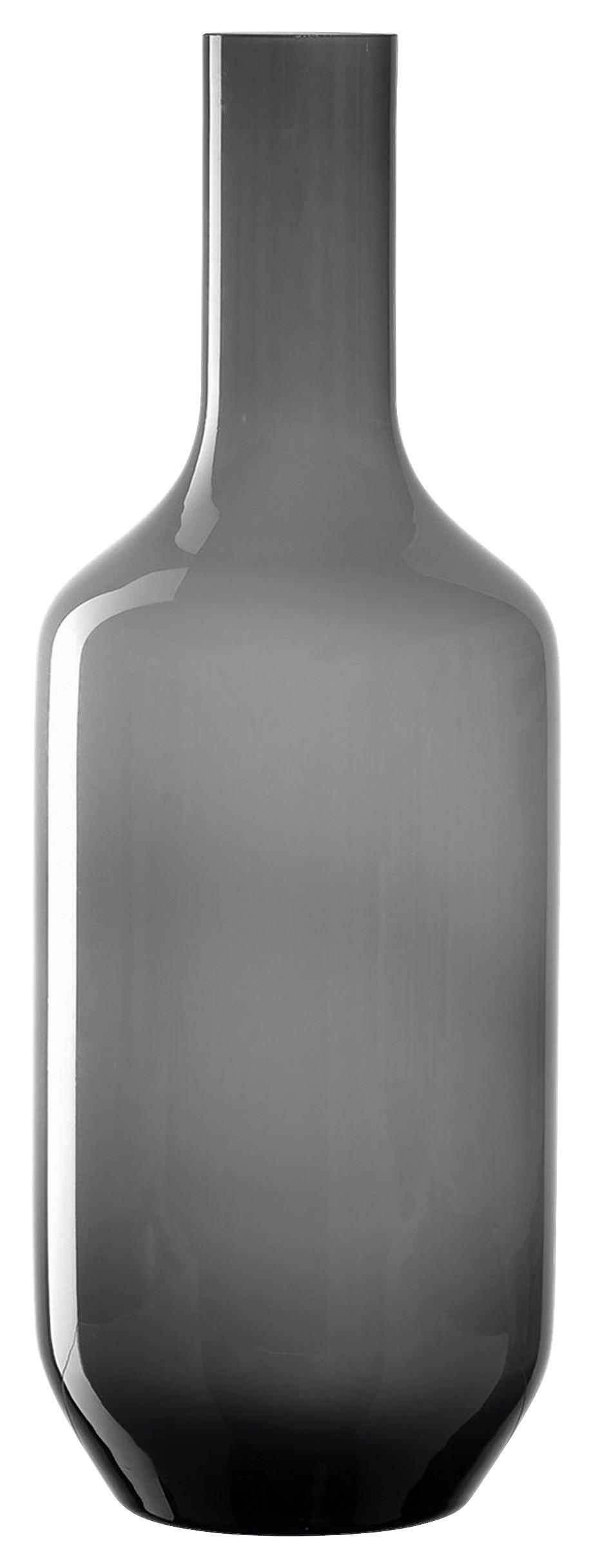 VÁZA, sklo, 39 cm - šedá, Basics, sklo (14,00/39,00/14,00cm) - Leonardo