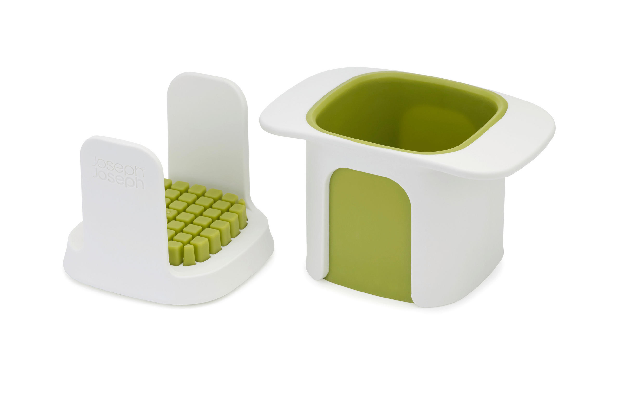 ZÖLDSÉGSZELETELŐ - fehér/zöld, Basics, műanyag/fém (15/11/9,5cm) - Joseph Joseph