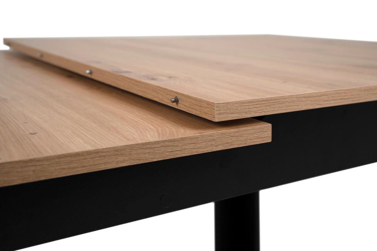 ESSTISCH in Holzwerkstoff 160-200/80/75 cm  - Schwarz/Eiche Artisan, Modern, Holzwerkstoff (160-200/80/75cm) - MID.YOU