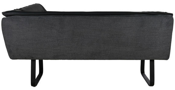 ECKBANK 237/178 cm Struktur Echtleder Schwarz   - Schwarz, Design, Leder/Textil (237/178cm) - Novel