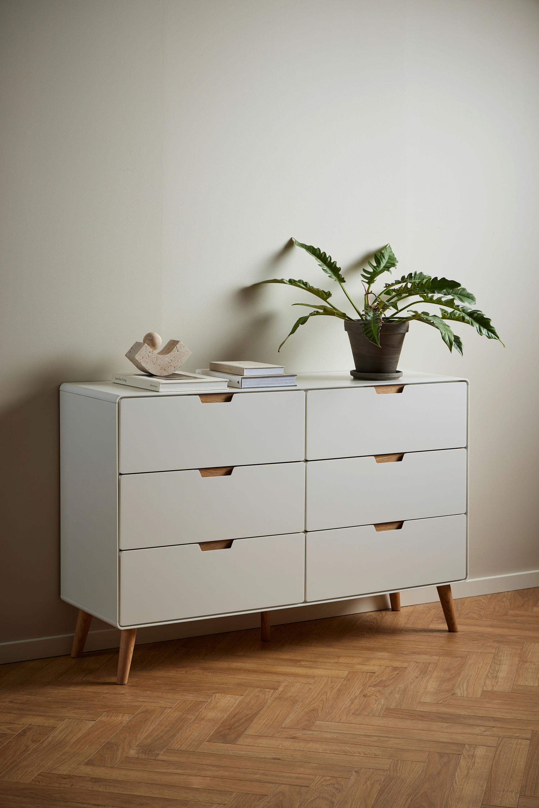 SIDEBOARD 135/90/40 cm  - Eichefarben/Weiß, Design, Holz/Holzwerkstoff (135/90/40cm)
