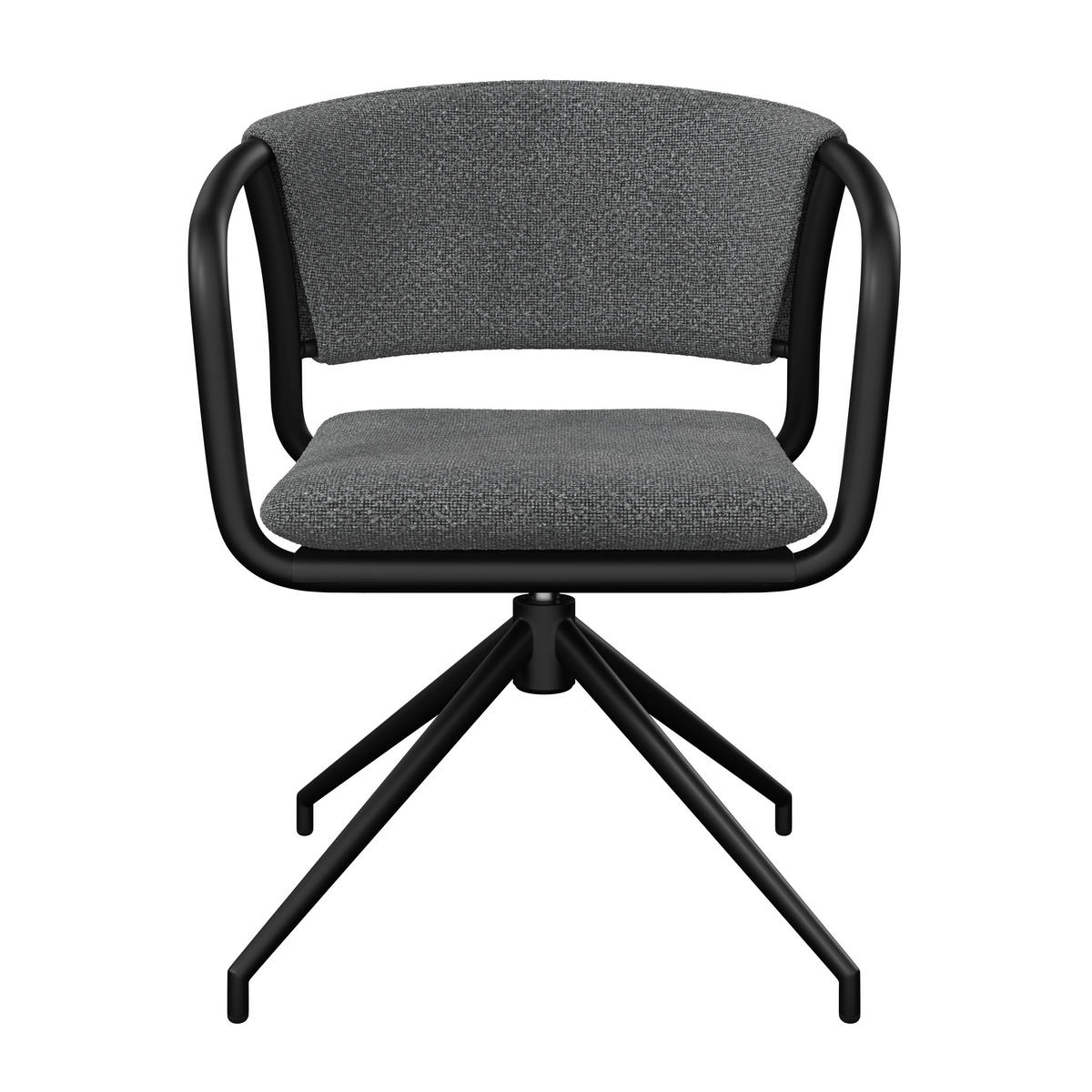 GARTENSESSEL - Anthrazit/Hellgrau, MODERN, Textil/Metall (62/74.5/53.5cm) - Amatio