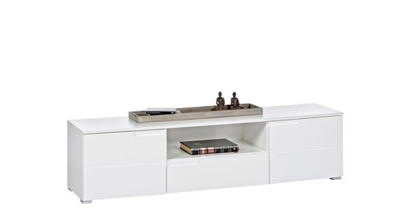 LOWBOARD 165/42/40 cm - Silberfarben/Weiß, Design, Holzwerkstoff/Kunststoff (165/42/40cm) - Carryhome