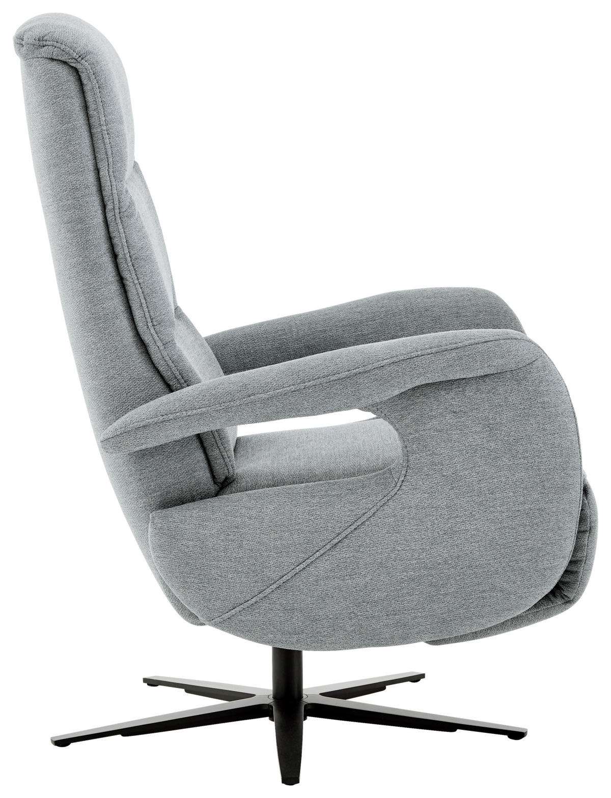 RELAXSESSEL in Textil Hellblau  - Schwarz/Hellblau, Design, Textil/Metall (71/112/83-176cm) - Beldomo Style