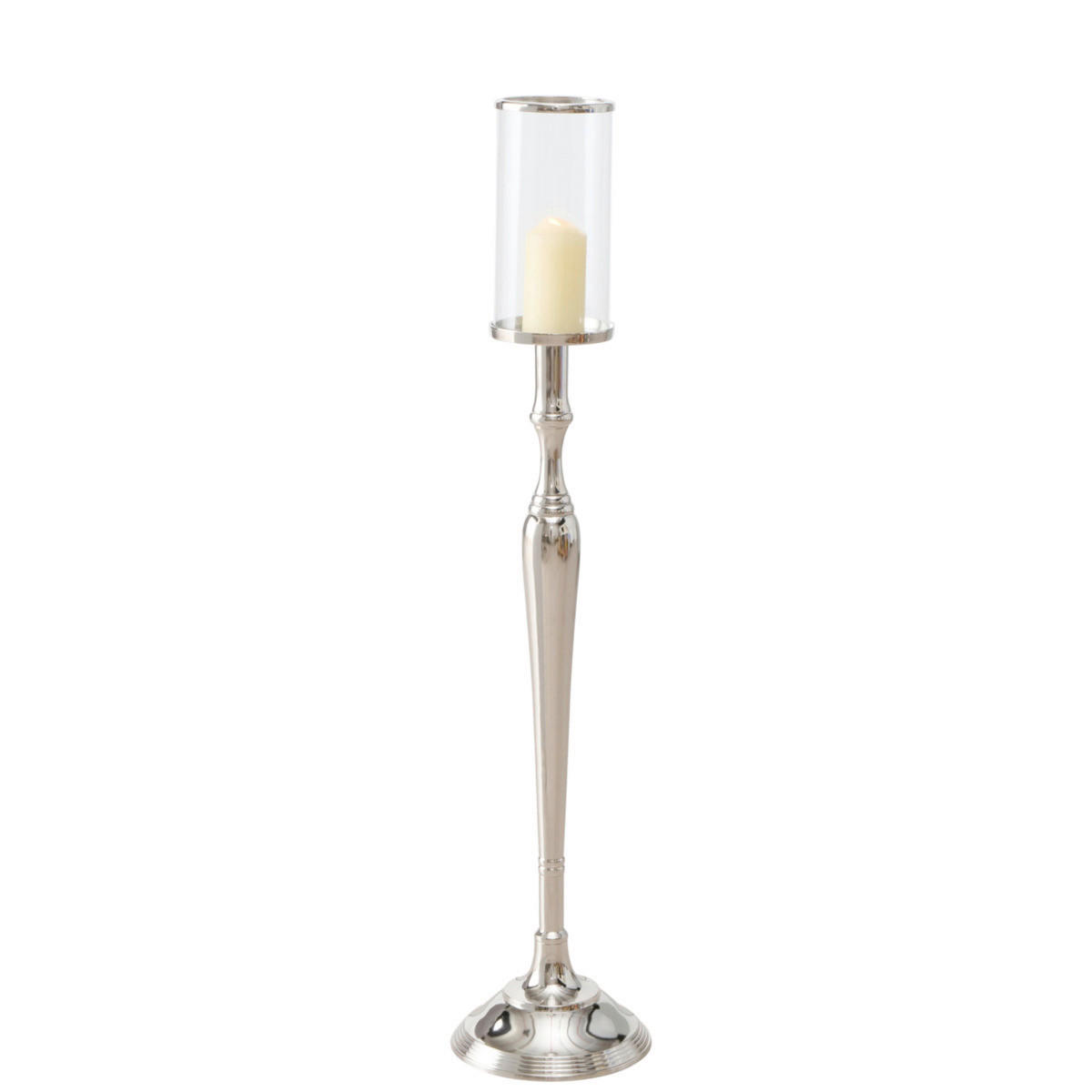 MÉCSESTARTÓ - ezüstszínű, Basics, fém (24/109cm) - Ambia Home