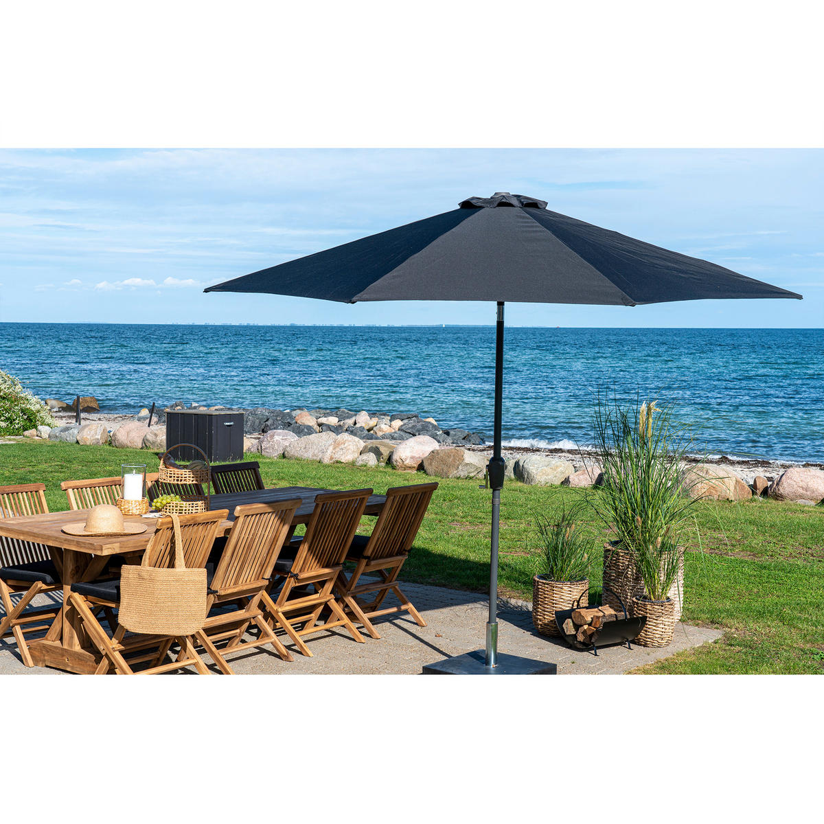 SONNENSCHIRM   - Schwarz, MODERN (300/243/300cm) - MID.YOU