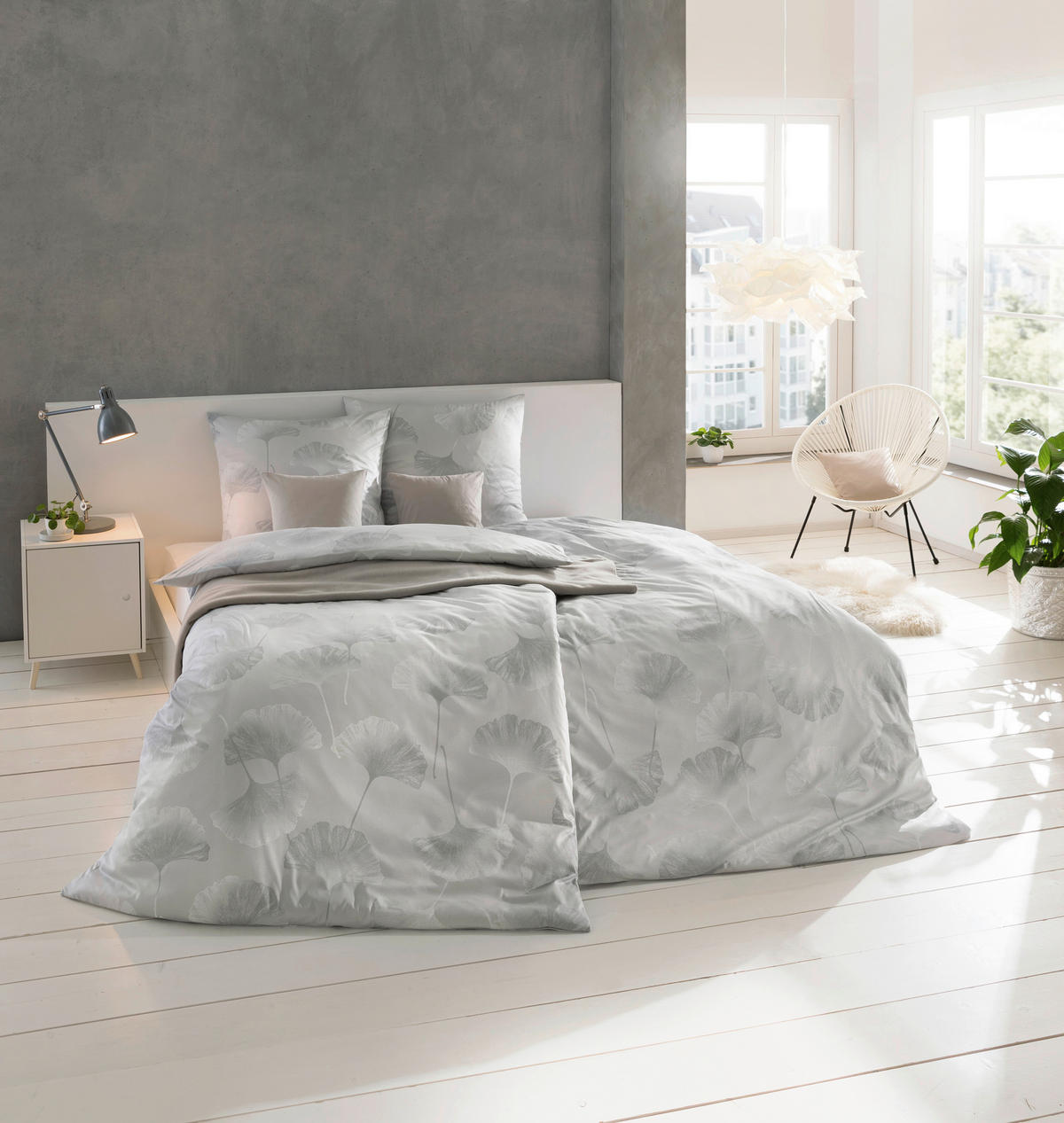 BETTWÄSCHE Atelier 155/200 cm  - Platinfarben, Trend, Textil (155/200cm) - Estella