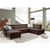 WOHNLANDSCHAFT Cognac Mikrofaser  - Cognac/Schwarz, KONVENTIONELL, Textil/Metall (165/317/193cm) - Sit & More