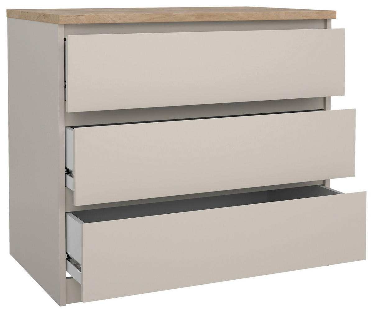 KOMMODE  in 77/70,1/50 cm  - Kaschmir/Eichefarben, Basics, Holzwerkstoff (77/70,1/50cm) - Boxxx