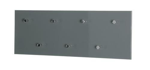 VJEŠALICA ZIDNA siva, boje kroma drvo, metal - siva/boje kroma, Design, drvo/metal (80/30/5,5cm) - Modern Living
