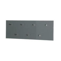 ZIDNI ČIVILUK  siva, boja hroma  drvo, metal  - boja hroma/siva, Dizajnerski, drvo/metal (80/30/5,5cm) - Boxxx