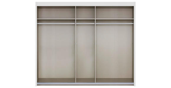 SCHWEBETÜRENSCHRANK 250/197/65 cm 3-türig  - Eichefarben/Weiß, Basics, Glas/Holzwerkstoff (250/197/65cm) - Cantus