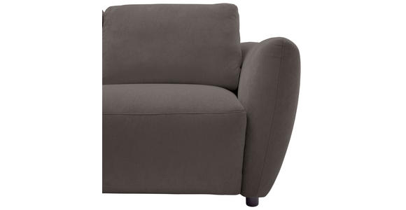 ECKSOFA  in Chenille Dunkelbraun  224/307 cm  - Dunkelbraun/Schwarz, KONVENTIONELL, Kunststoff/Textil (224/307cm) - Hom`in