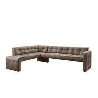 ROHOVÁ LAVICA, buk, taupe - čierna/taupe, Modern, drevo/kompozitné drevo (265/197cm) - Livetastic