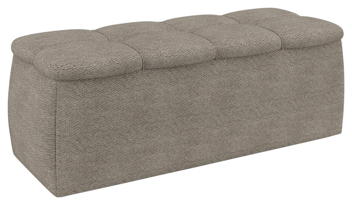 BETTBANK Bouclé Sandfarben  - Sandfarben/Schwarz, Basics, Kunststoff/Textil (141/50/40cm) - Chameo