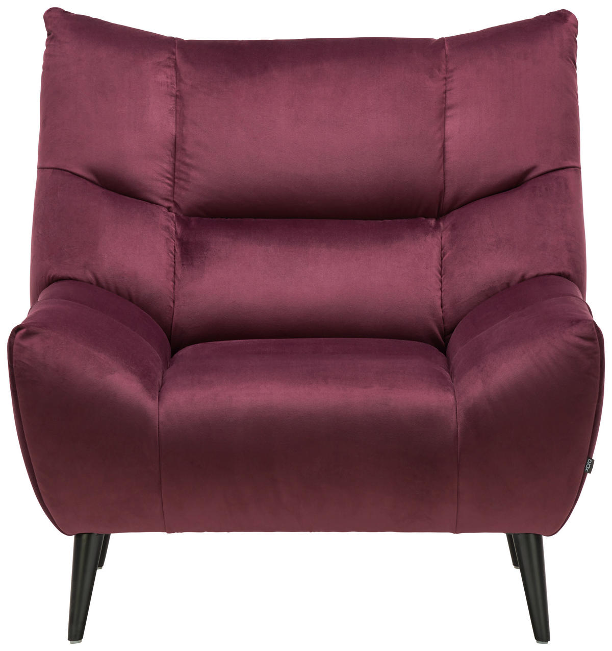 SESSEL in Mikrofaser Weinrot  - Weinrot/Schwarz, Design, Textil/Metall (100/104/99cm) - Xora