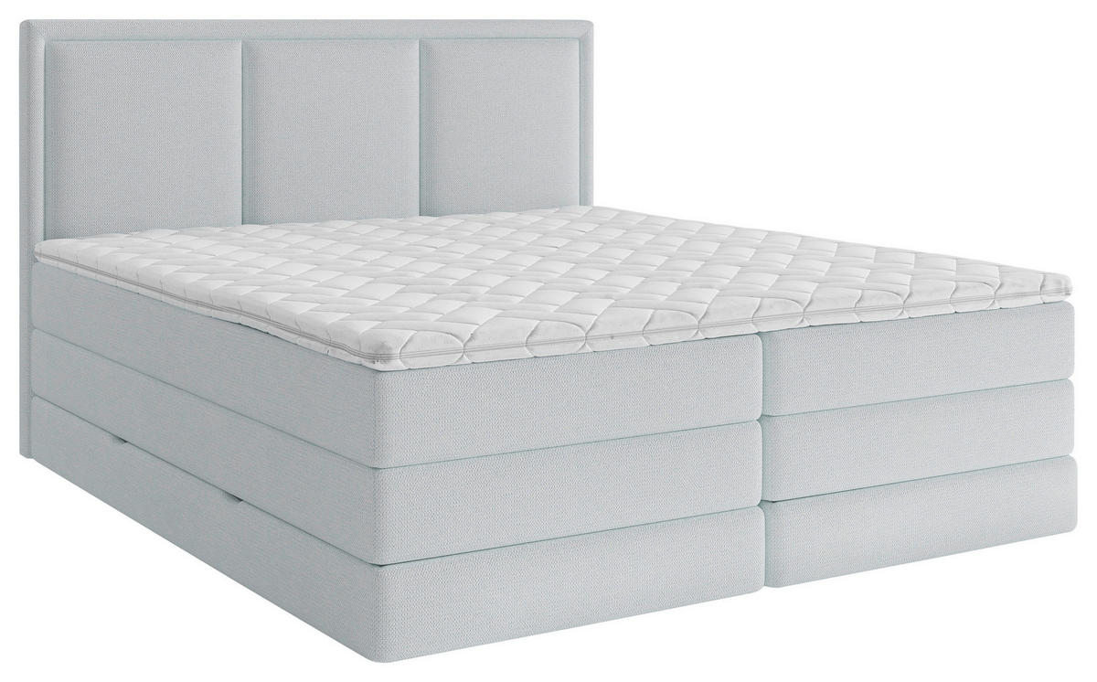 BOXSPRINGBETT 180/200 cm  in Hellblau  - Hellblau, Design, Kunststoff/Textil (180/200cm) - MID.YOU