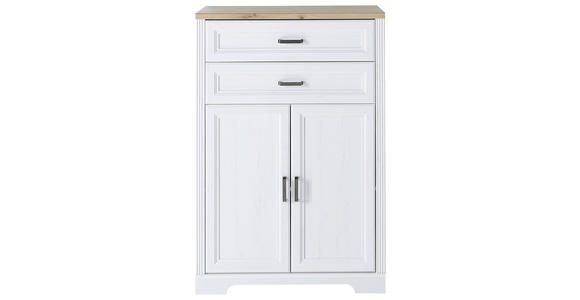 KOMMODE , 86/127/38 cm, 2 Schublade(n)  - Eiche Artisan/Pinienfarben, KONVENTIONELL, Holzwerkstoff/Metall (86/127/38cm) - Carryhome