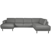 SOFFA i flatväv grå  - svart/grå, Design, metall/trä (310/78/197cm) - Pure Home Comfort