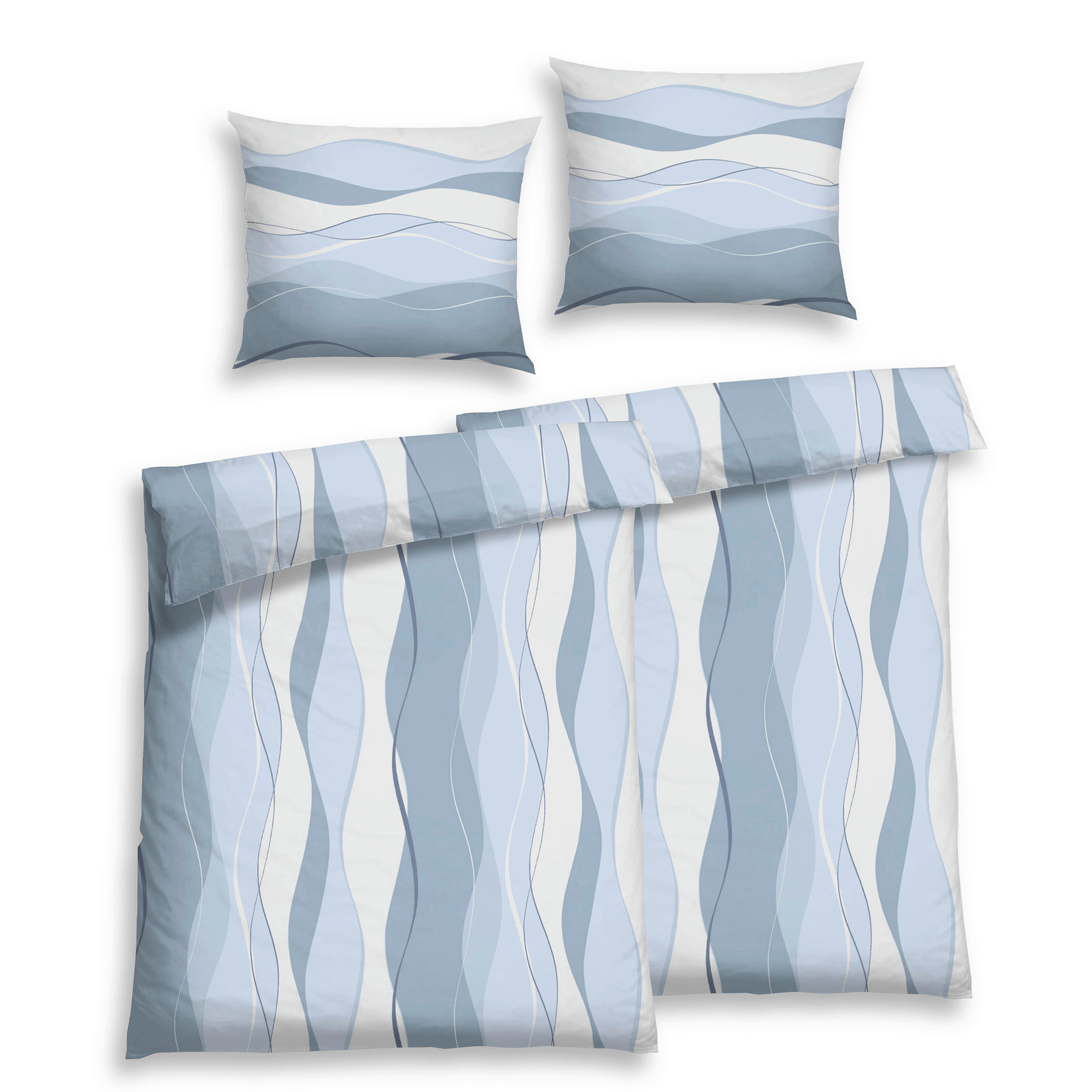 BETTWÄSCHE 4-teilig Flanell 140/200 cm  - Blau, Basics, Textil (140/200cm) - Florella