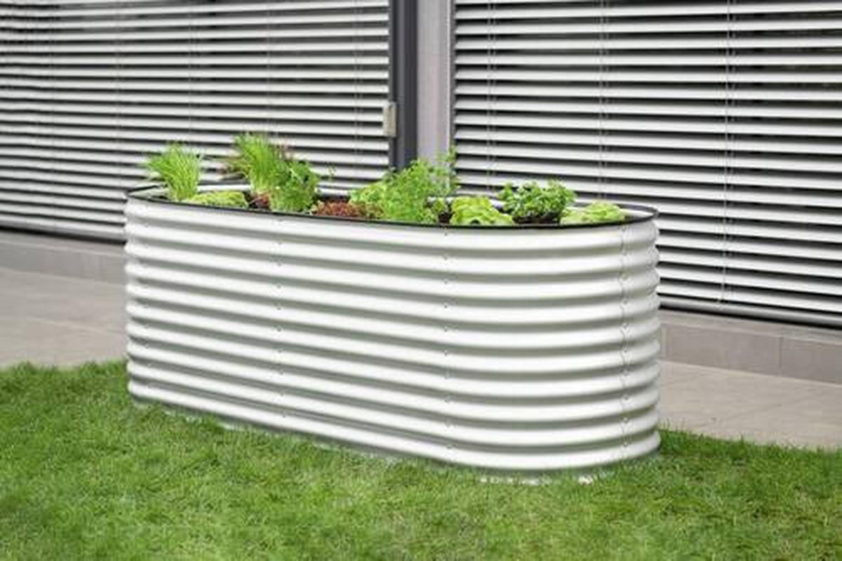 HOCHBEET 240/82/80 cm  - Silberfarben, Basics, Metall (240/82/80cm)