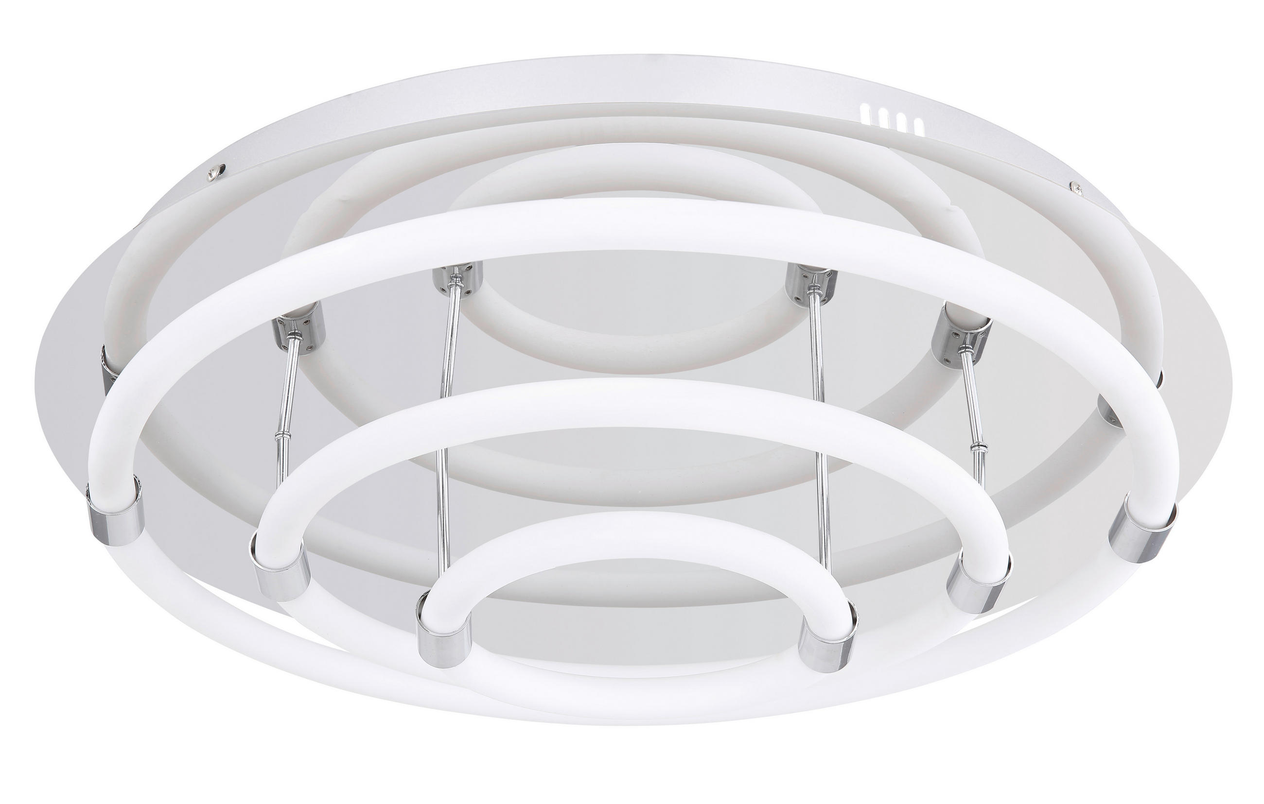 LED-DECKENLEUCHTE 55/15 cm   - Opal/Weiß, Design, Kunststoff/Metall (55/15cm) - Globo