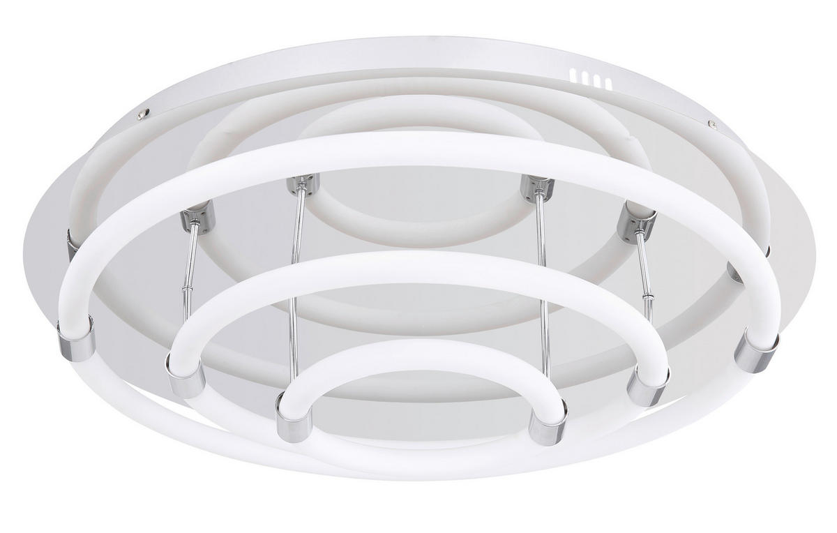 LED-TAKLAMPA 54 W 55/15 cm  - vit/opal, Design, metall/plast (55/15cm) - Globo