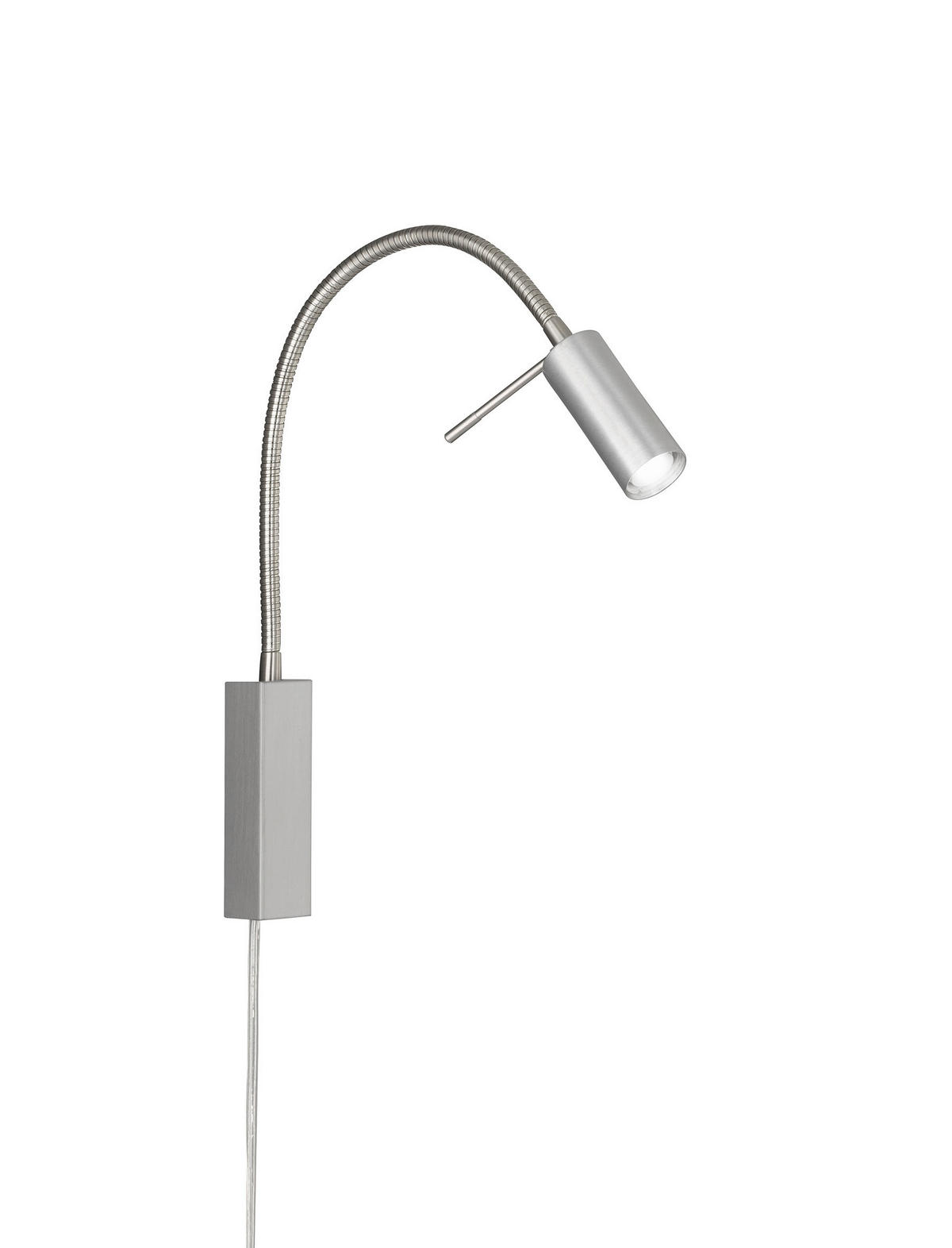 LED-WANDLEUCHTE - Nickelfarben, Basics, Metall (4/40cm) - Fischer & Honsel