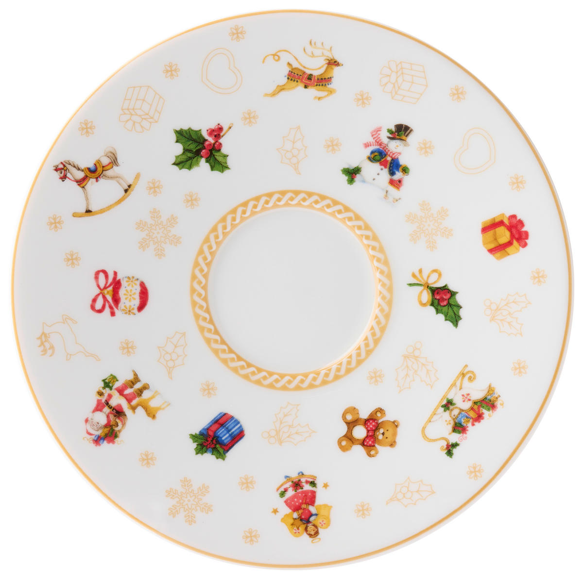 KAFFEESERVICE Weiß CHRISTMAS TOYS 18-teilig  - Weiß, KONVENTIONELL, Keramik - X-Mas