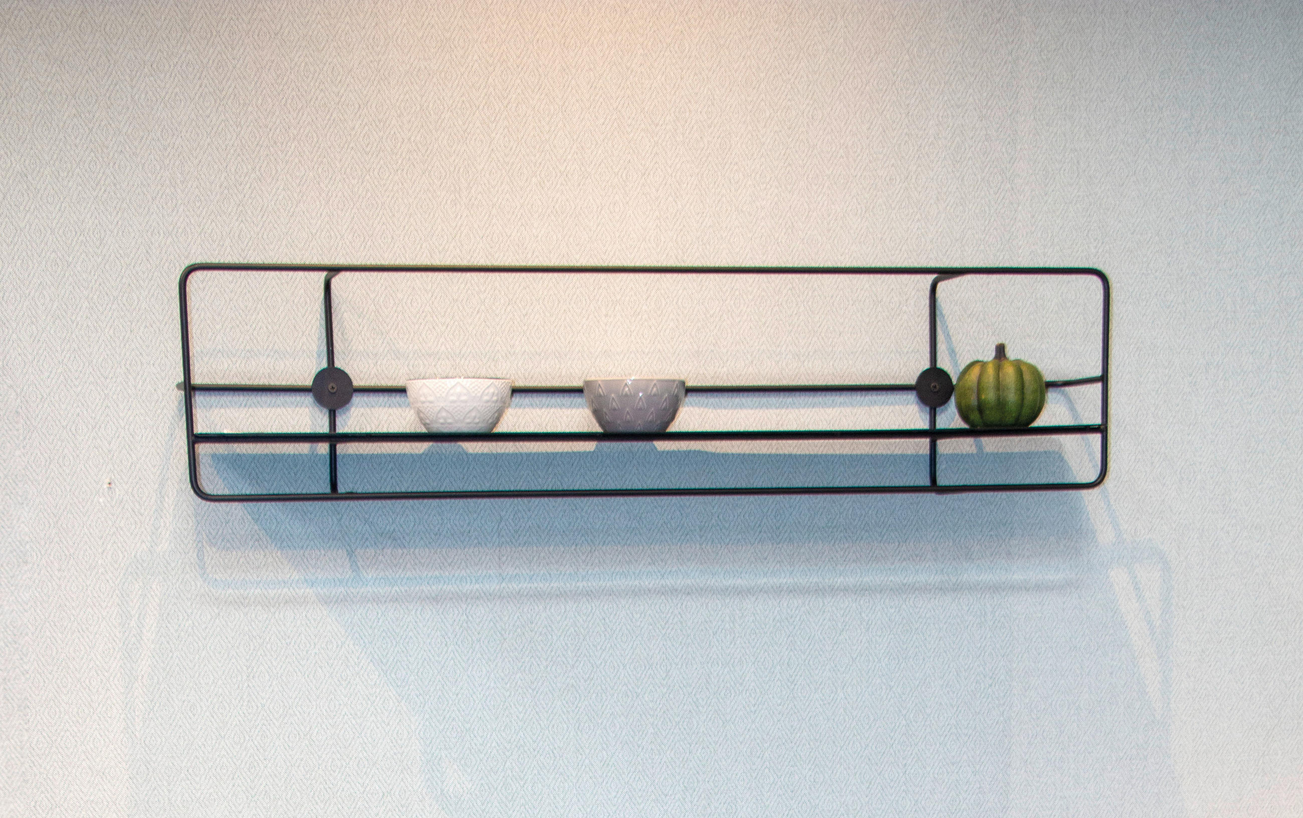 WANDREGAL Schwarz  - Schwarz, Design, Metall (90/22/14cm)