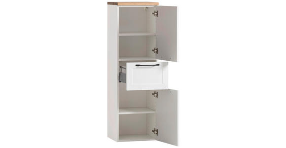 MIDISCHRANK 40/130/35 cm - Eiche Wotan/Schwarz, ROMANTIK / LANDHAUS, Holzwerkstoff/Kunststoff (40/130/35cm) - Xora