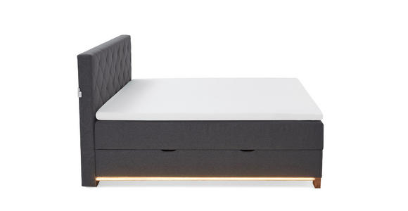 BOXSPRINGBETT 180/200 cm in Anthrazit - Anthrazit, Design, Holz/Holzwerkstoff (180/200cm) - Xora