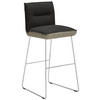BARHOCKER in Metall, Textil Anthrazit, Grau, Edelstahlfarben  - Edelstahlfarben/Anthrazit, Design, Textil/Metall (51/107/59cm) - Dieter Knoll