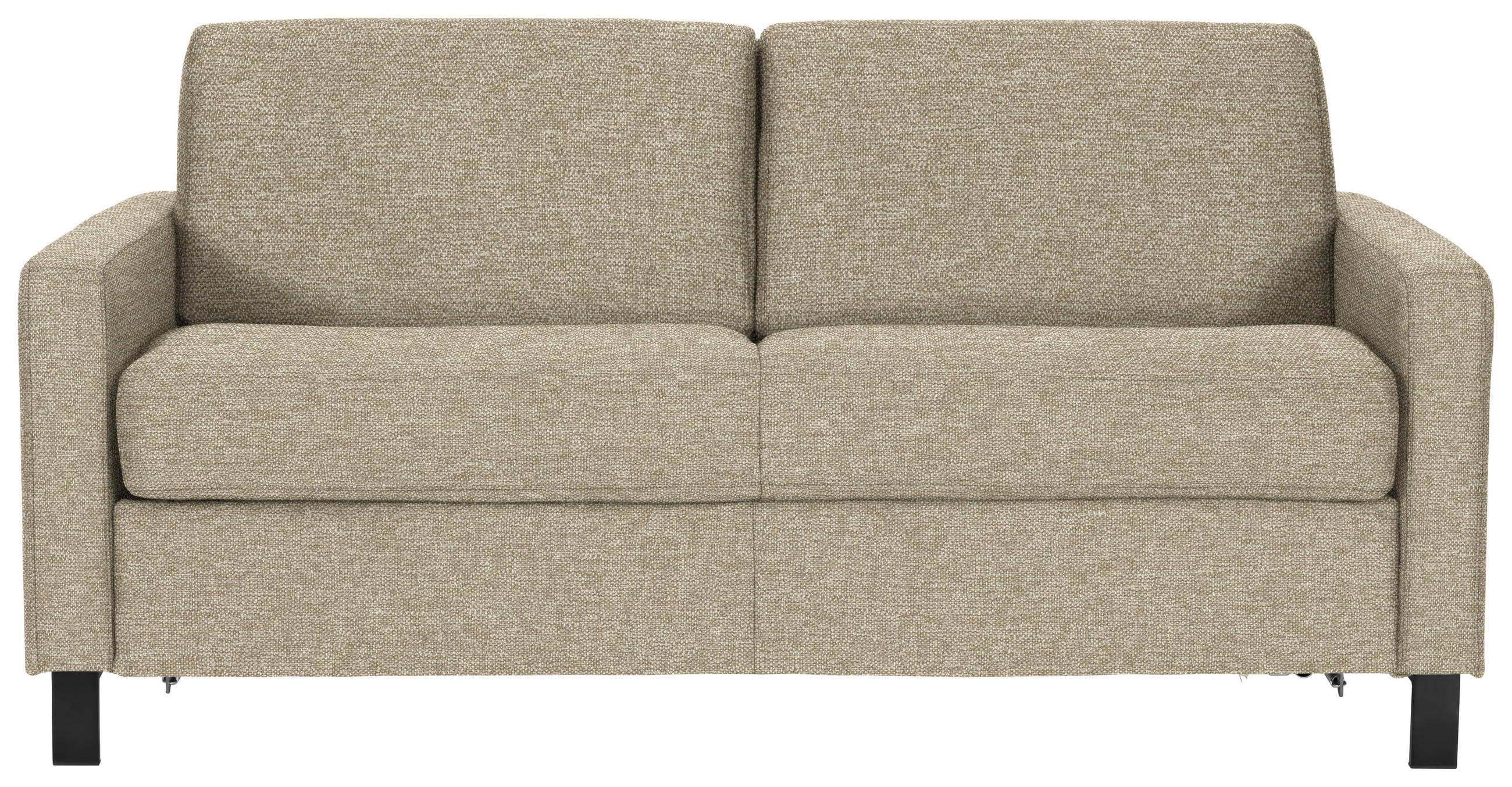 SCHLAFSOFA in Textil Beige  - Beige/Schwarz, Design, Holz/Textil (184/92/102cm) - Venda