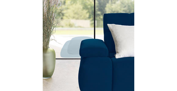 ECKSOFA in Struktur Blau 313/233 cm - Blau/Schwarz, Design, Kunststoff/Textil (313/233cm) - Emilio Belluti