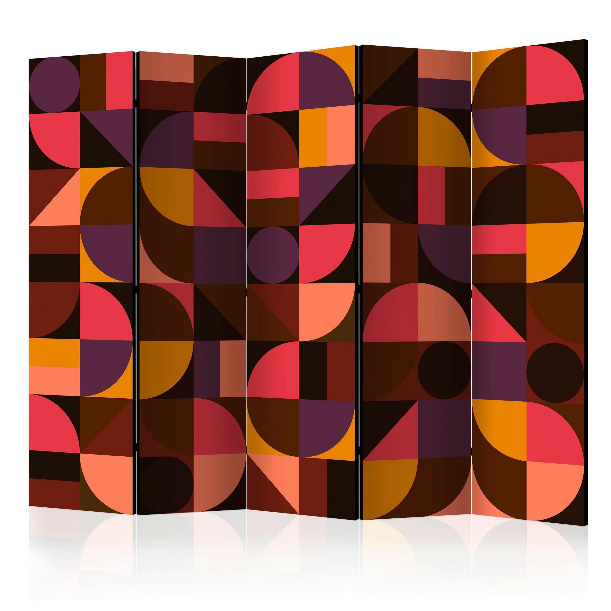 SKÄRMVÄGG  i trä, textil  multicolor  - multicolor, Basics, trä/textil (225/172/3cm) - artgeist